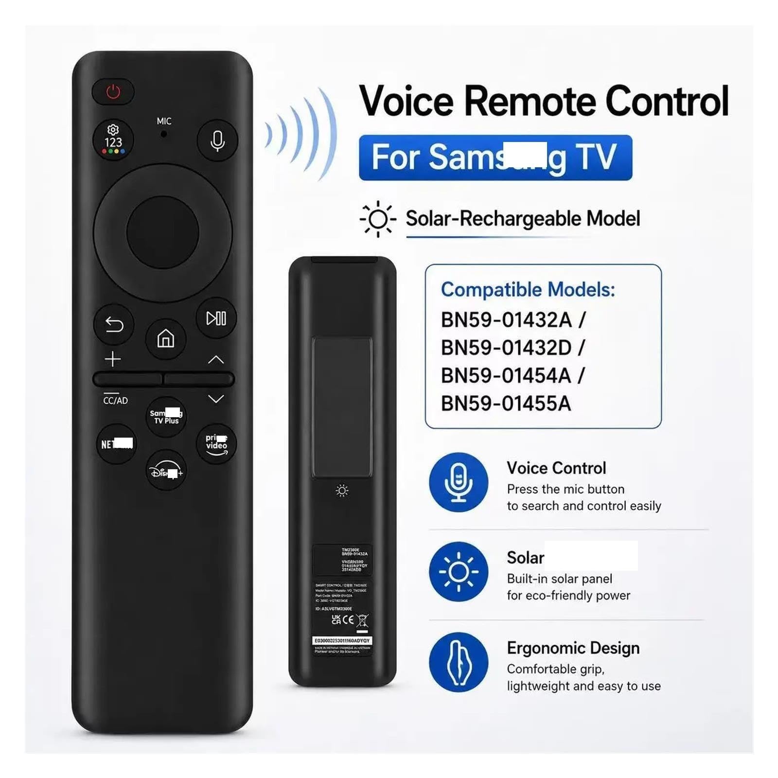 1 Mando a Distancia por Voz BN59-01432A for TV Modelo Solar