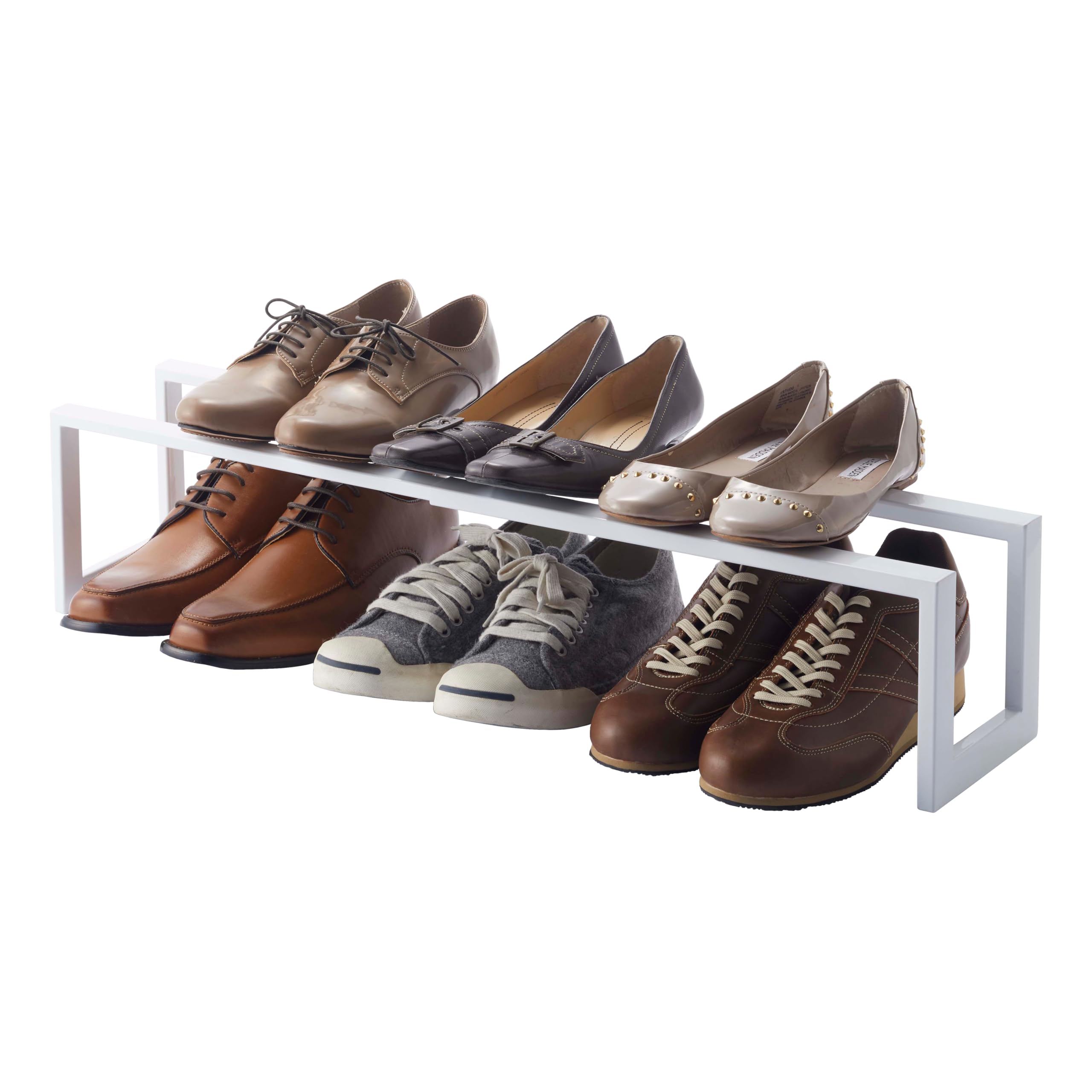 Étagère à chaussures extensible YAMAZAKI en acier blanc réglable