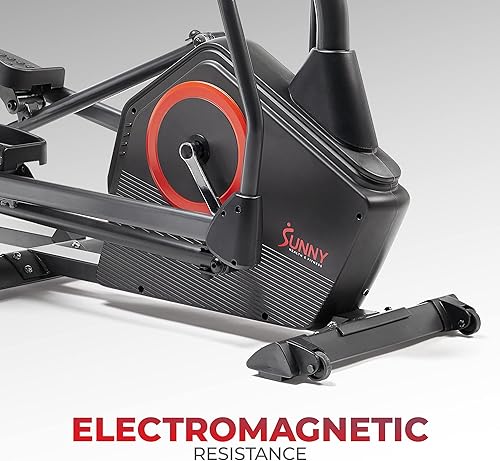 Miniatura 3 de Sunny Health & Fitness Máquina de Ejercicio Elíptica, Entrenamiento Elíptico Silencioso con Sensor de Pulso, Resistencia Ajustable y Entrenamiento
