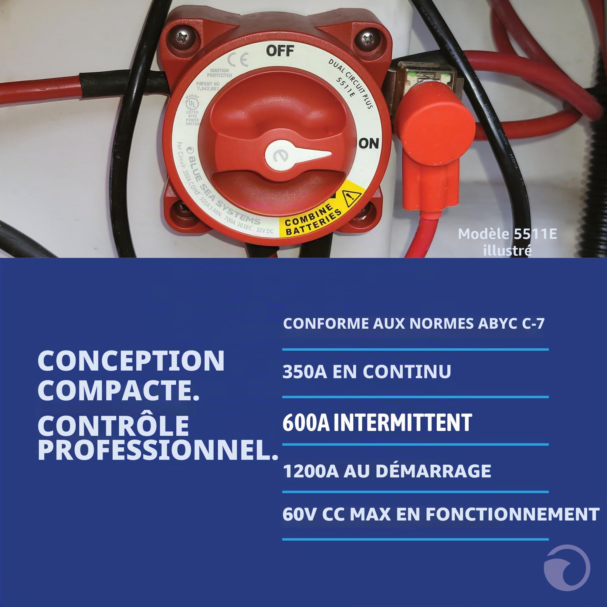 Blue Sea Systems 9003e Coupe-Batterie
