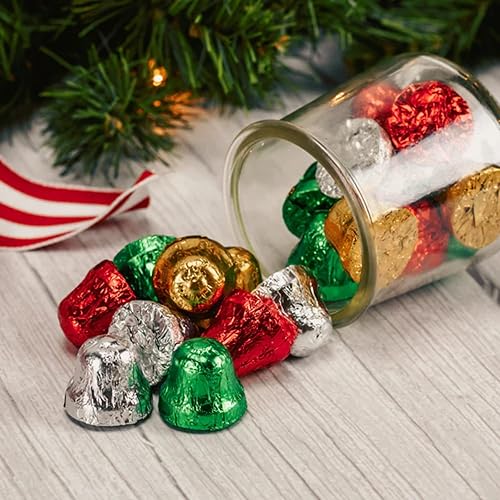 Miniatura 6 de Chocolates navideños envueltos individualmente, golosinas de Navidad de tamaño bocado, recuerdo de fiesta, relleno de calcetines y más, 4.5 onzas,