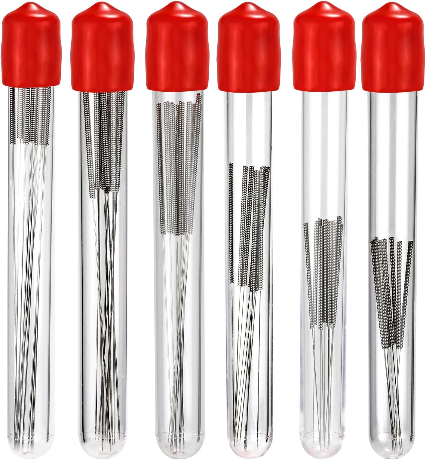 60pcs 3D Printer Nozzle Cleaning Kit, 0.15/0.2/0.25/0.3/0.35/0.4mm Stainless Steel 3D Printing Nozzle Needles 3D Printer Nozzle Cleaning Needles for 3D Printer Accessory