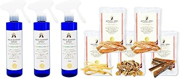 Amazon 犬用 アクアバリアスプレー 0ml 3本 ナチュラル細切りジャーキー 5袋 合計110g 保湿 清潔 敏感肌 ラベンダー リラックス 国内産 国産品 おやつ ペルシー ジャーキー 通販