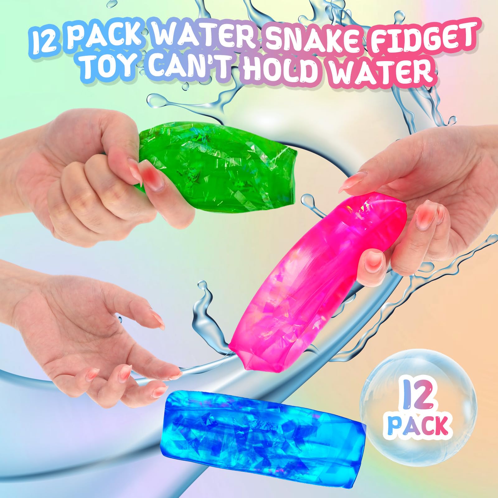 Water Wiggle Squishy Cylinder Toy Slippery Water Wiggler Tricky