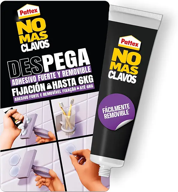 Pattex No Más Clavos: Adhesivo de Montaje Fuerte, Resistente al Agua, Hasta 6 kg
