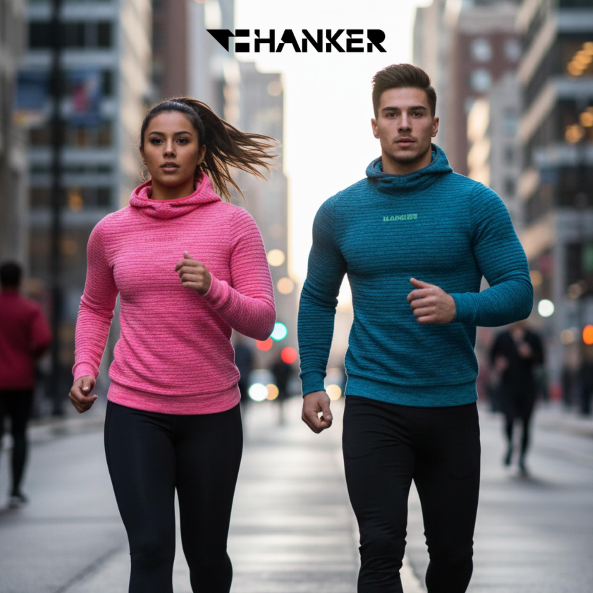 HANKER Sudadera Deportiva Unisex con Capucha Segunda Capa térmica | 92% poliéster Soft Air Plus, 8% poliamida, capucha, segunda capa térmica, para trekking y uso diario