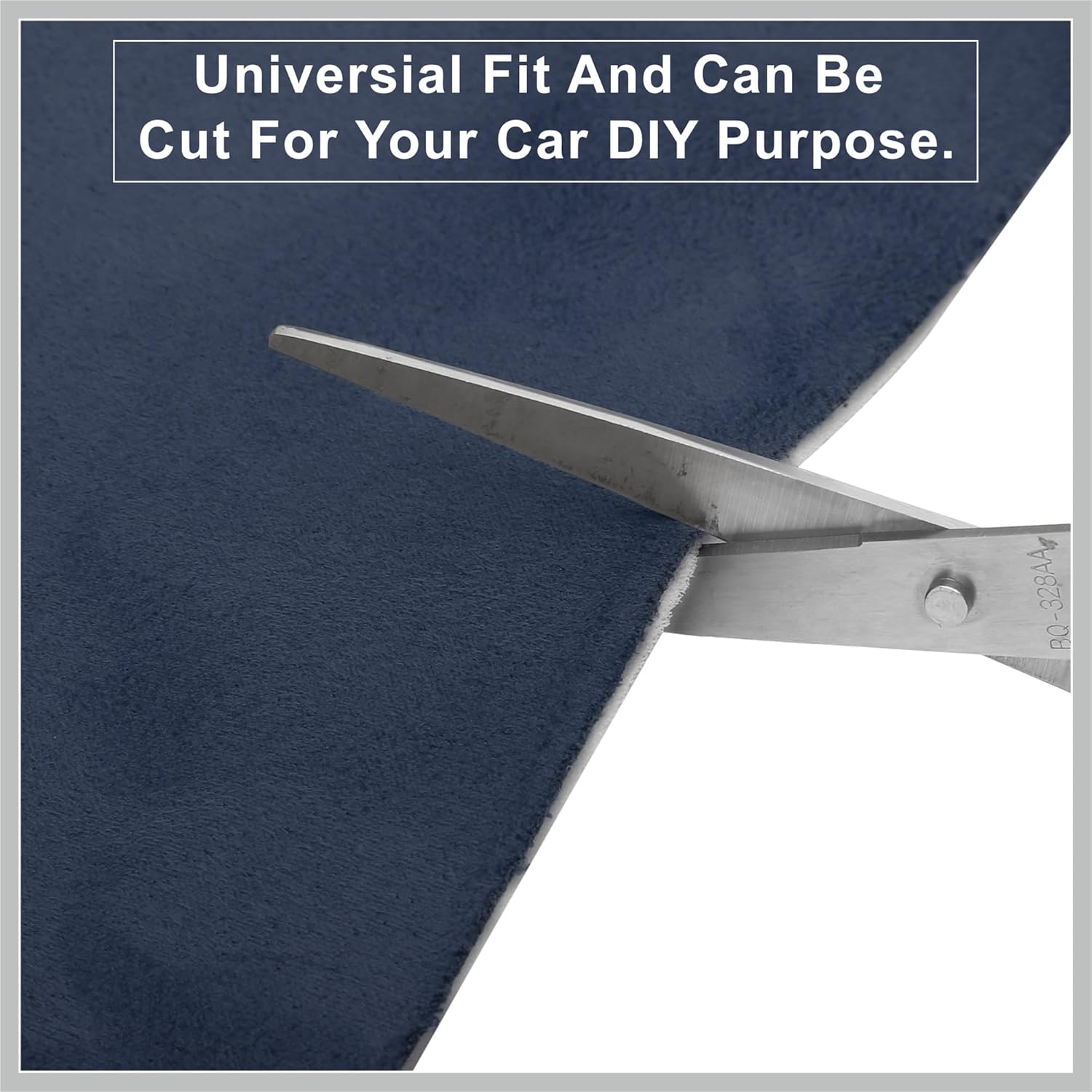 Suede Headliner Fabric 96" Length x 60" Width Foam Backed for Car Truck RV SUV Interior Trim Protect Aging Broken Faded DIY Repair Navy Blue Replacement Car Parts