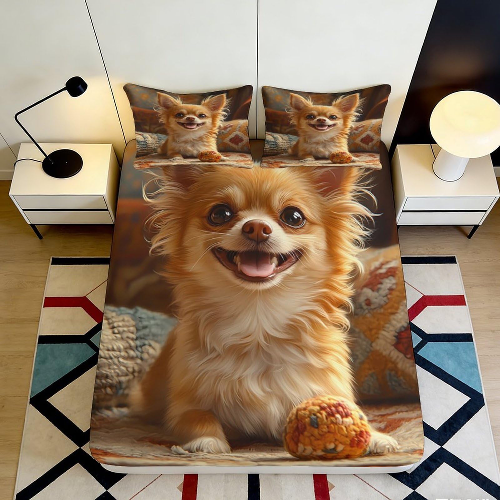 Jqzkxnhpbr Style-10 3D Printed Ginger Cat Fitted Sheet Microfiber Soft Non-Slip Cute Kitten Bed Cover For Bedroom Dorm Mattress Decor 90X200x25cm