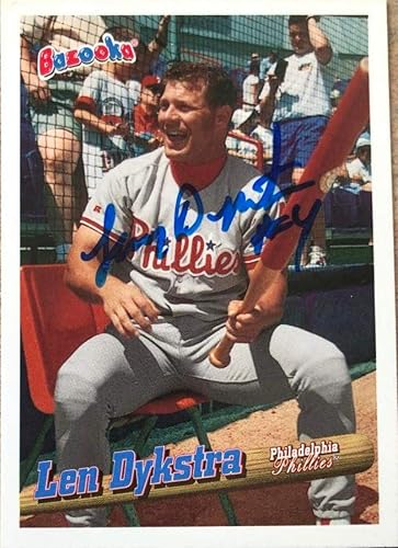 Lenny Dykstra Autographed 1996 Bazooka #10