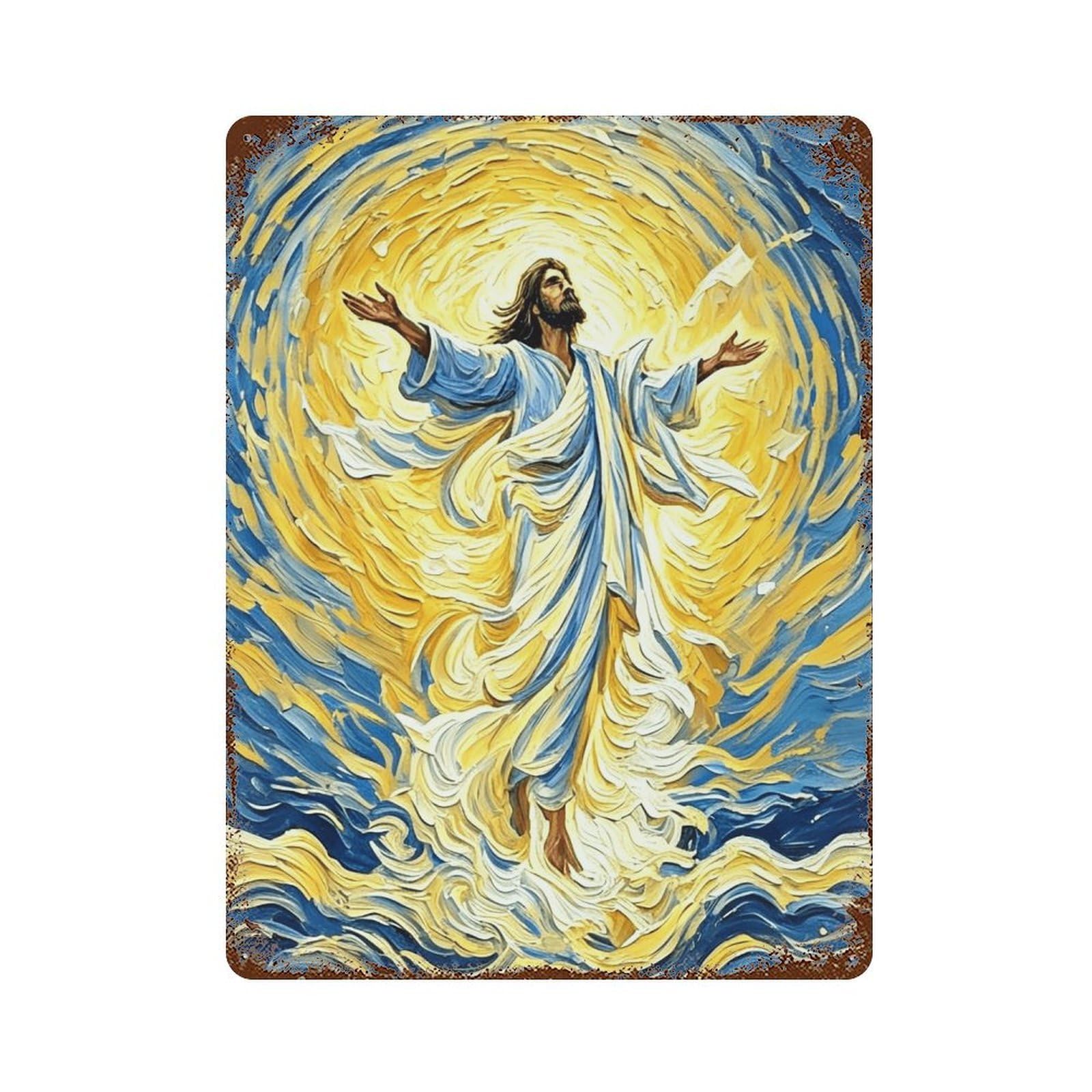 MGHTGRWE Christ Advent (2) Poster Wall Art Iron Vintage Metal Tin Sign Modern Home Cofffee Club Art Bar Shop Decor 40x30cm