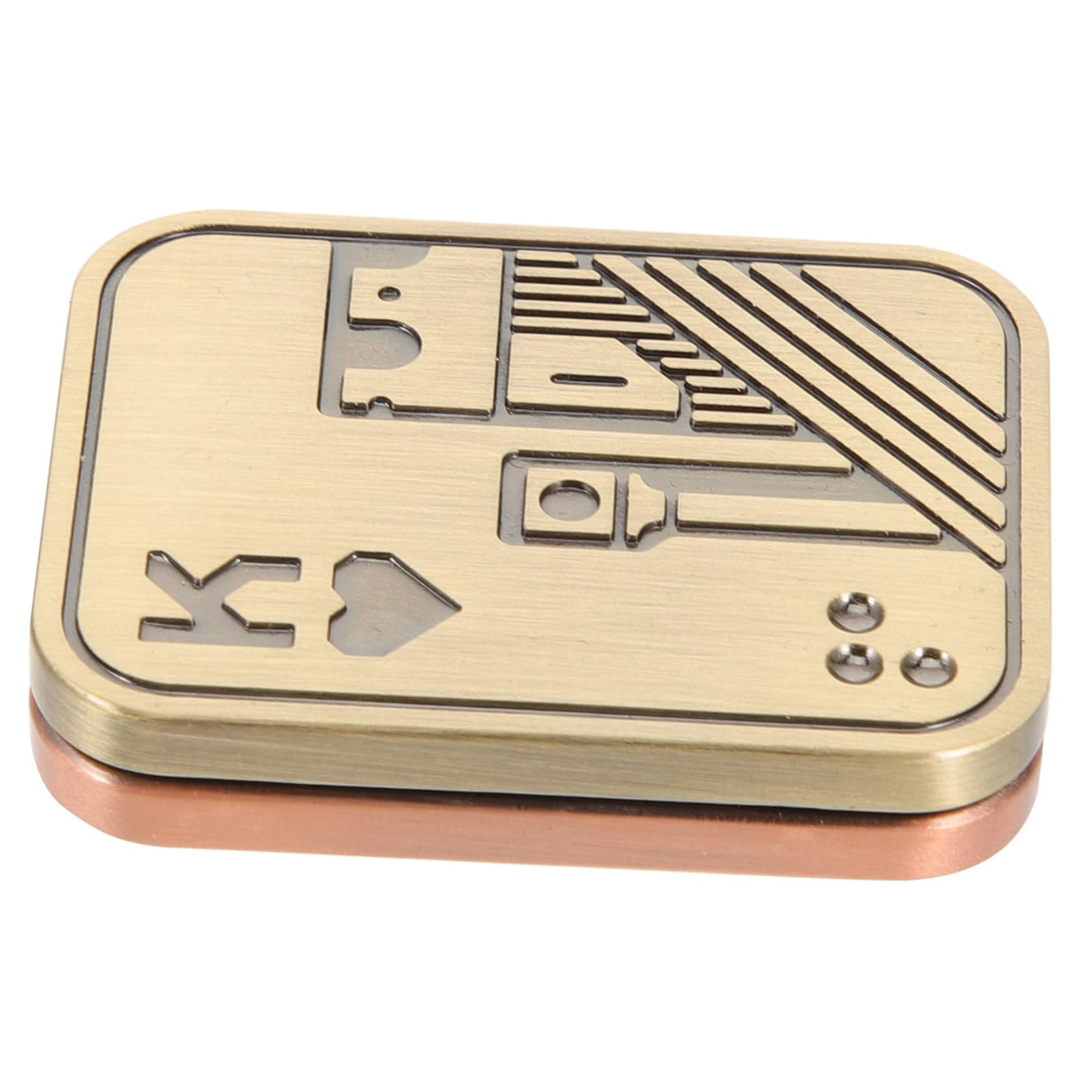 TOYANDONA 3stücke Metal Poker Fidget Slider Stressabbau Spielzeug Aus Metall Für Büro Zuhause Und Unterwegs Lustiger Push Card Fidget Für Männer Und Jungen Messing