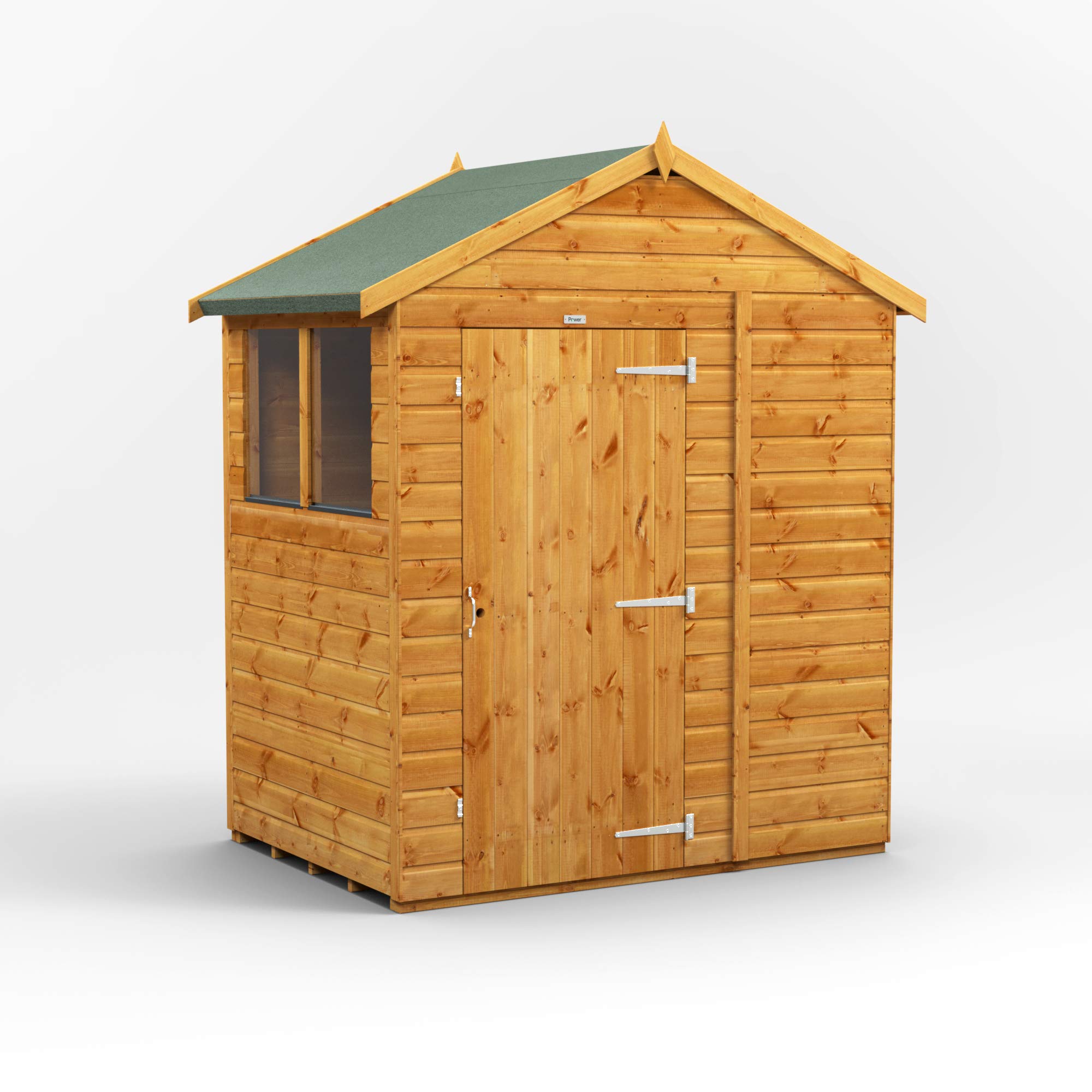 POWER High Grade Premium Apex Garden Wooden Shed with Security Features, PVC Window Sills, Door & Window Flexibility, made from Extra Thick Timber & Toughened Glass — view 3