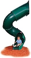 Swing-N-Slide 7ft Turbo Tube Slide Green - Twisting Enclosed Fun for Swing Sets, 250lb Capacity, Lifetime Warranty USA Made