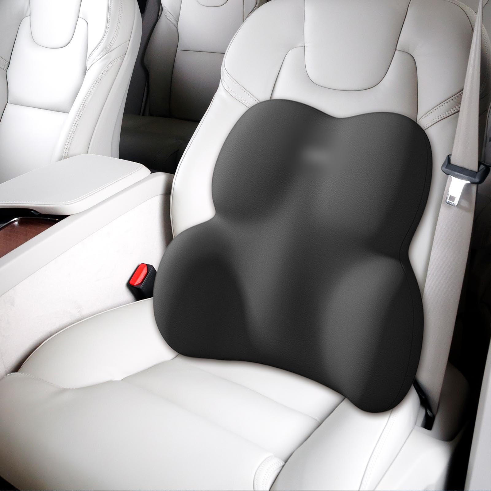 Cuscino Sedia Ufficio Set Cuscino Sedile E Supporto Lombare In Memory Foam Gel - HBN, Colore Nero, Comfort Garantito Sedia Massaggiante