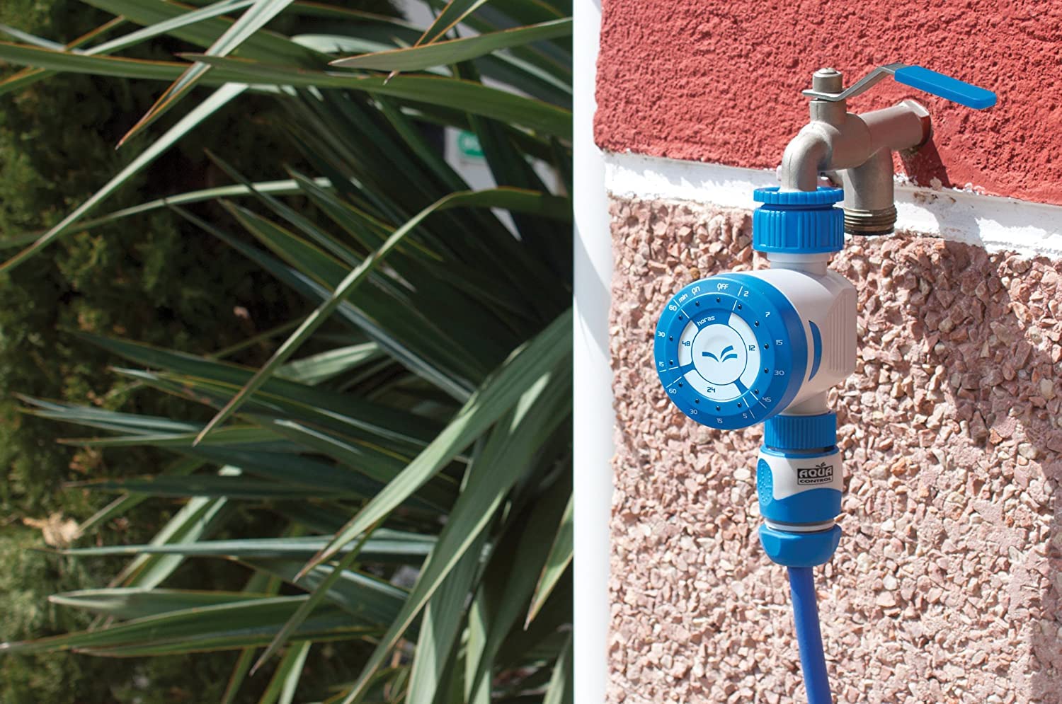 AQUA CONTROL C4200 Programmateur d'arrosage Clicker à Bouton Unique pour Jardin, pour Tout Type de Robinet. Ouverture à 0 Bar
