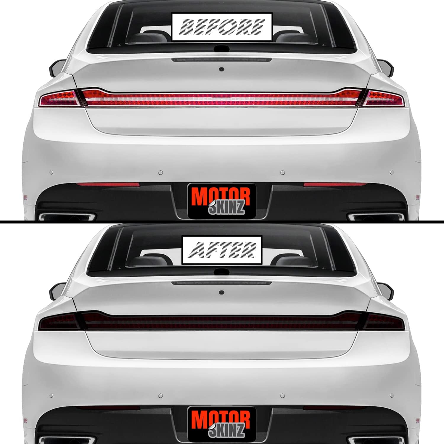 SlickMod PreCut Vinyl Smoke Tint for 2013-2020 Lincoln MKZ Tail Light & Reflector (1. Taillight, 20% Dark Smoke)