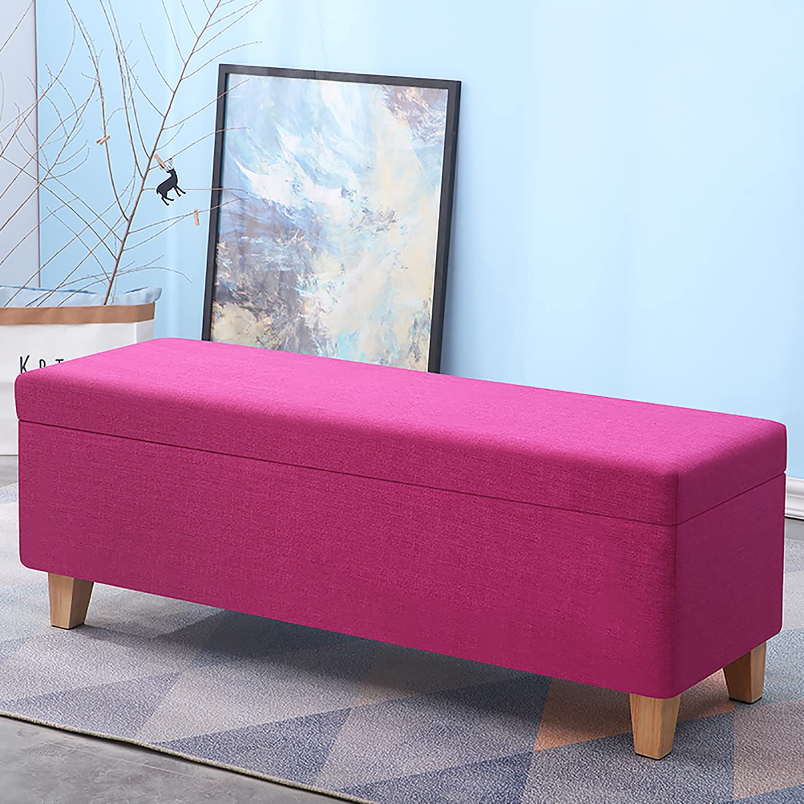 Banc Ottoman Polyvalent Capitonne Siege Rembourre