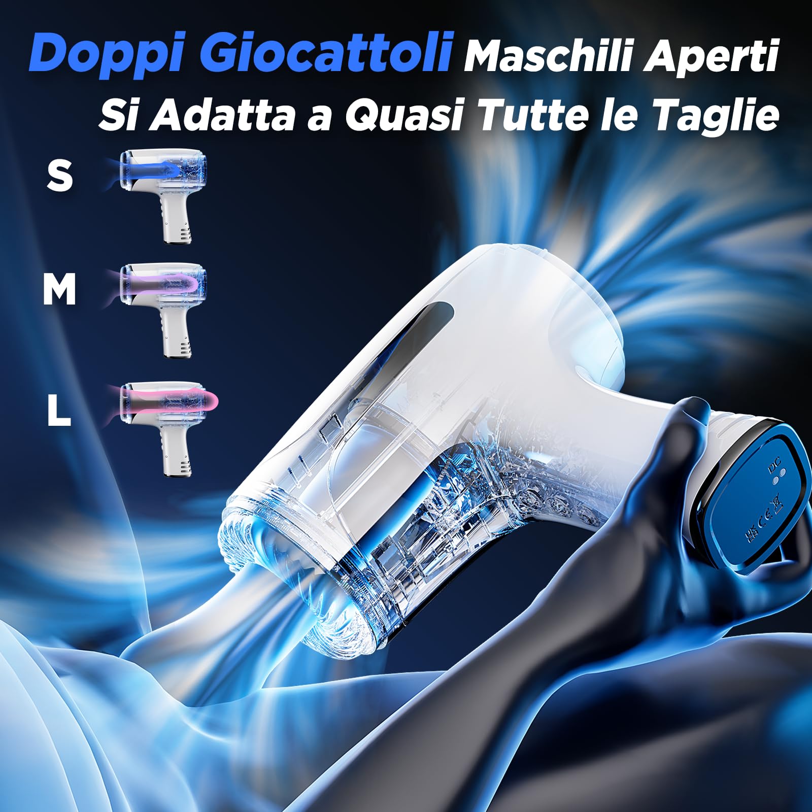 Masturvatore Per Uomo Sex Toys - Rimovibile Masturbtore per Pene con 3D TPE Manica, con 4 Modi di Telescopica & Vibrazione, Controllo dell'APP, Pacchetto Sexytoysys per Uomini Sessuali