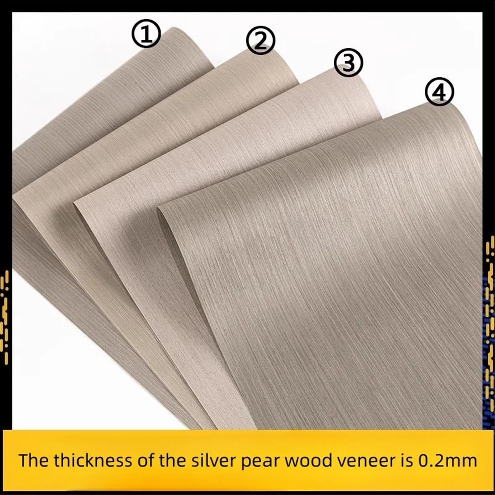 Láminas de Chapa de Madera, Lámina Autoadhesiva Chapa de Madera Multicolor 58x250cm 0.2mm(Color 1)