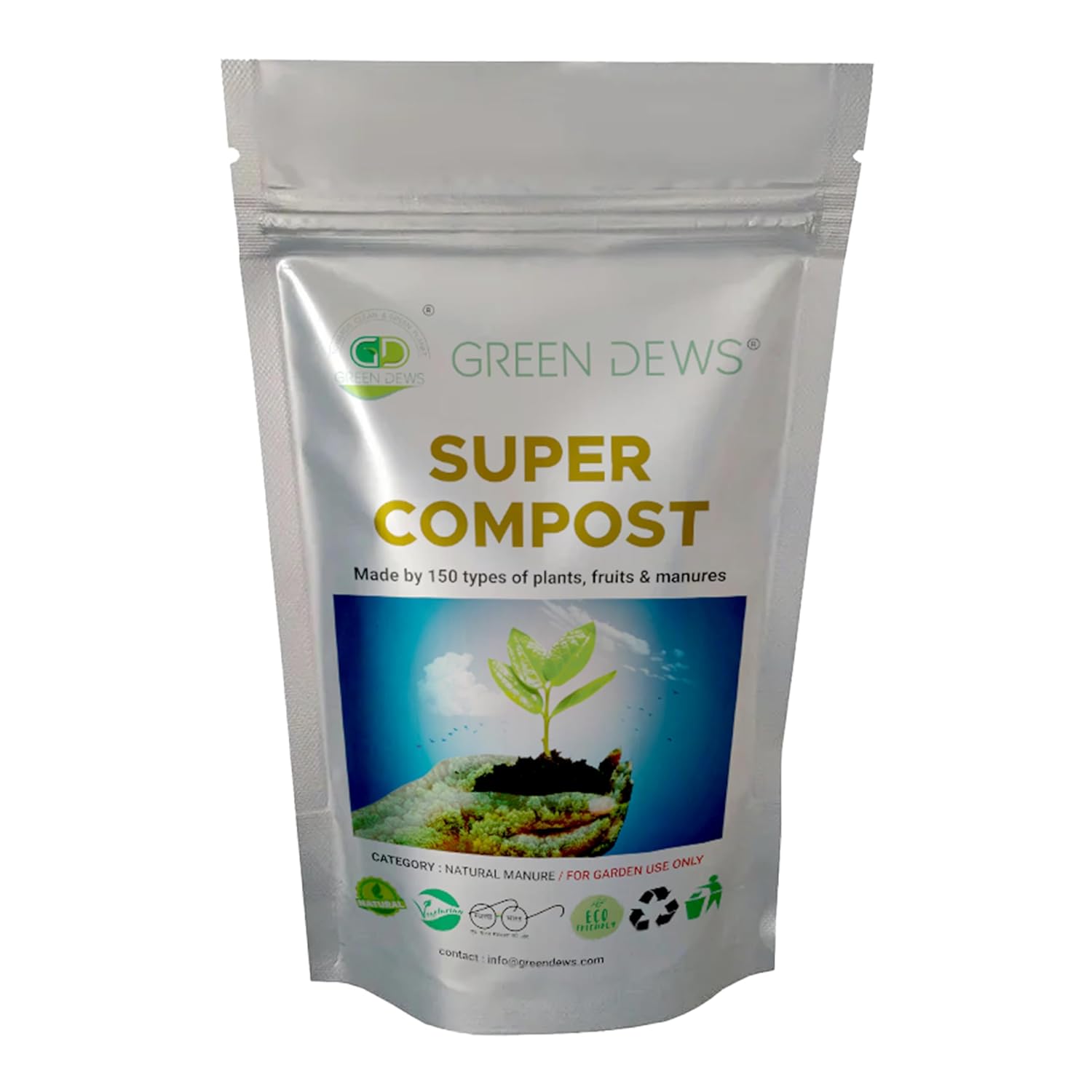 Green Dews Super Compost a Natural Blend of 150 + Manures500 grams