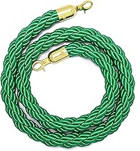 OKUOKA Barreras de Seguridad para los Ganchos Dorados, Cuerda de cáñamo Verde distorsionada para el Control de la Multitud en Las Tiendas, 2 Paquetes (Color : 1 Pack, Size : 3.5m/11.5ft)