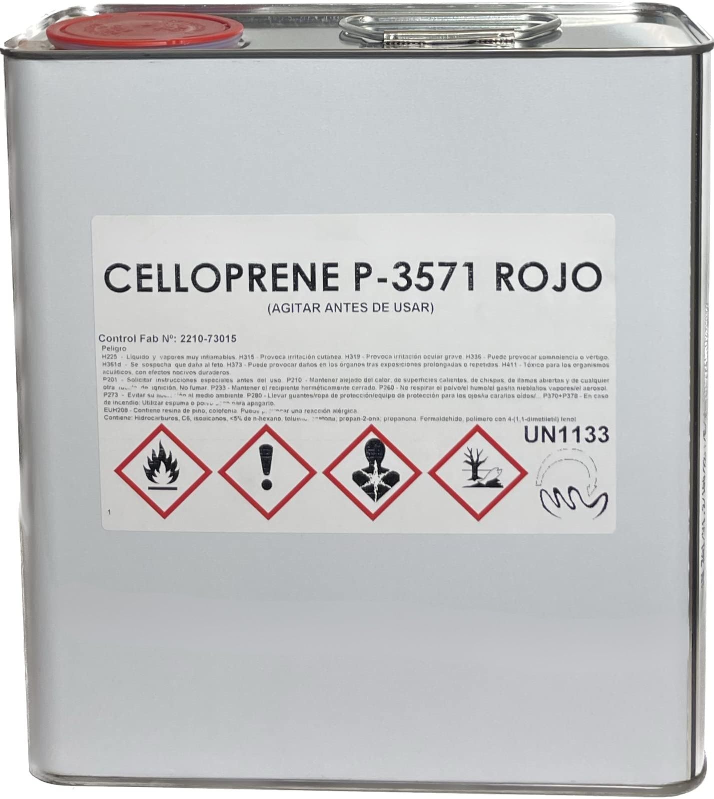 Pegamento resistente alta temperatura para tapicería y TECHO COCHE. Lata de 5L. Cola de contacto resistente para aplicar con Pistola de cola, Super Adhesivo y Extra Fuerte.