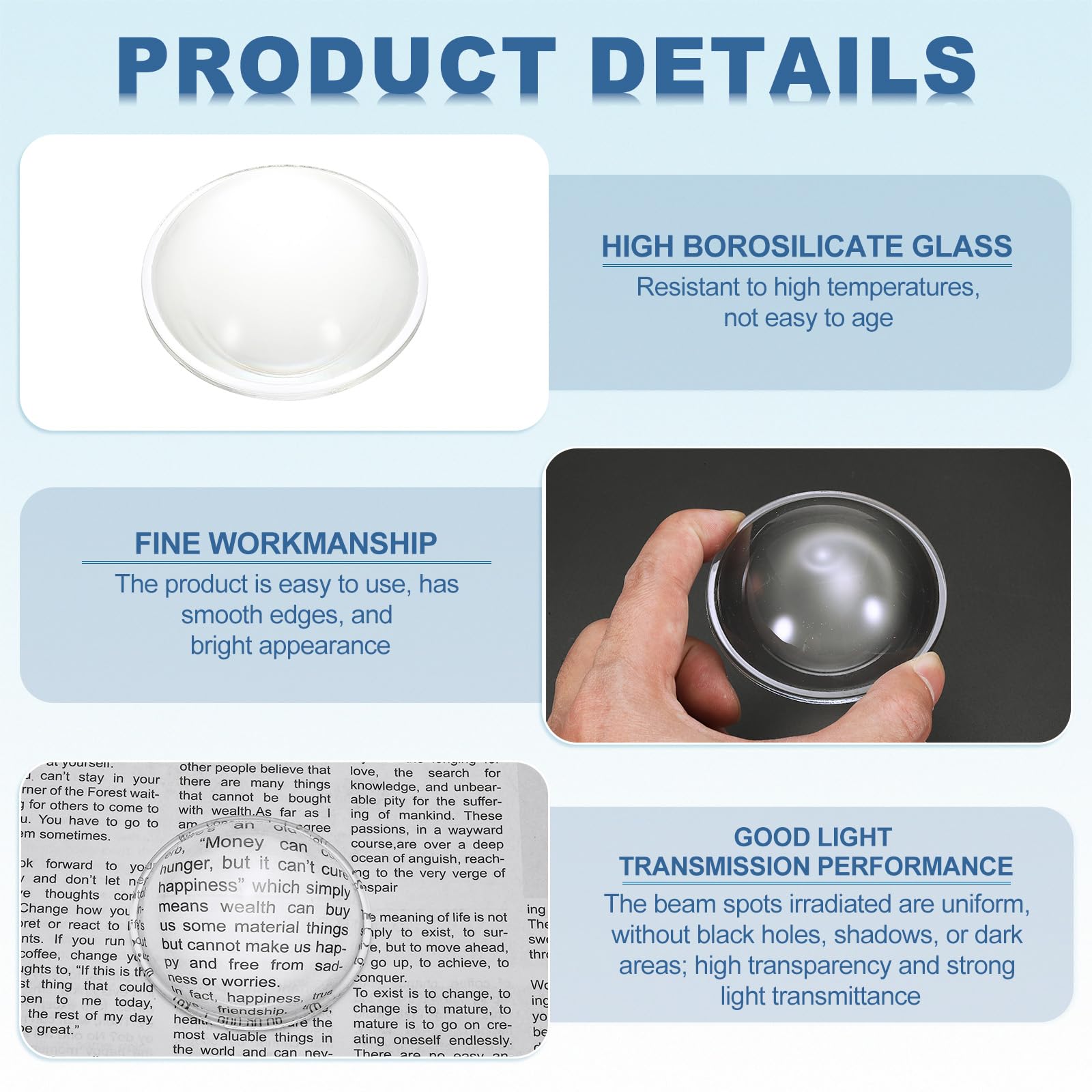 PATIKIL Diameter 67mm Flat Convex Lens - Image 3