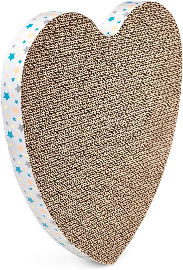 Petface (Little Petface) Cardboard Heart Cat Scratcher, Durable Scratch Pad for Cats and Kittens, Claw Care & Play Enrichment (Pack of 1)