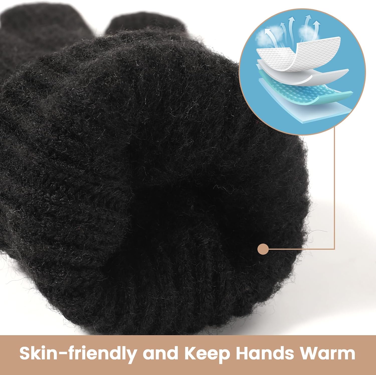 Winter Gloves Women - Warm Fleece Lined Gloves for Women Cold Weather image 4