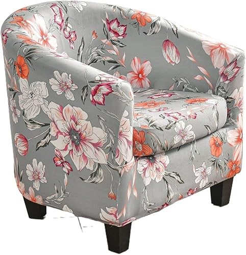 JABSY Stretch Full wrap semi-Circular Sofa Cover Double Layered Split Sofa Cover Coffee Chair Cover Color N