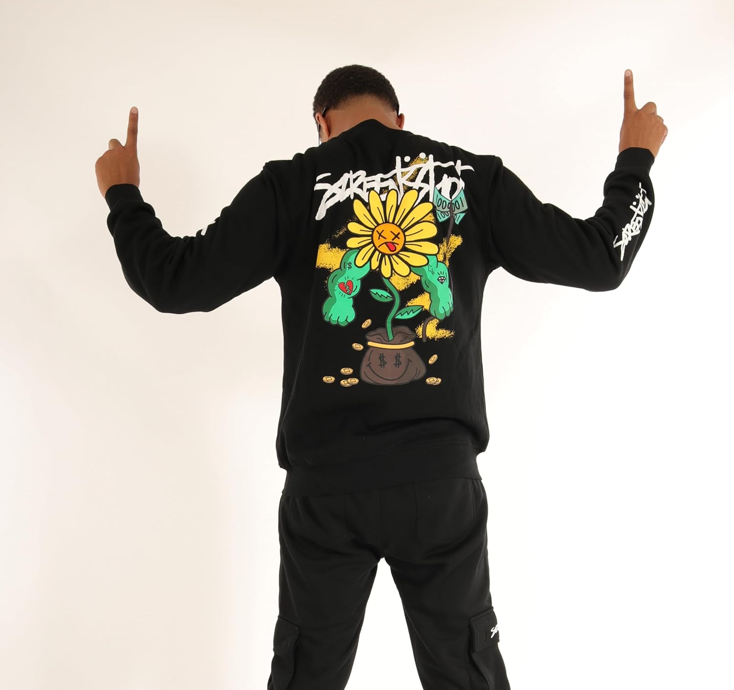 SCREENSHOT CREWNECK 3202 Mens Urban Streetwear NYC Graffiti Hip Hop Fleece Pullover Active Fashion Crew Neck Sweatshirt Top - Image 2