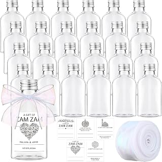 25 Sets Zamzam WaterBottle Islamic Favor, 120 ml, Fresh, Silver