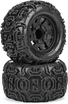 Duratrax 1/10 Warthog TRS Fr/R 2.8 MTD 12mm Blk Ripper 2 DTX564310 RC Tire