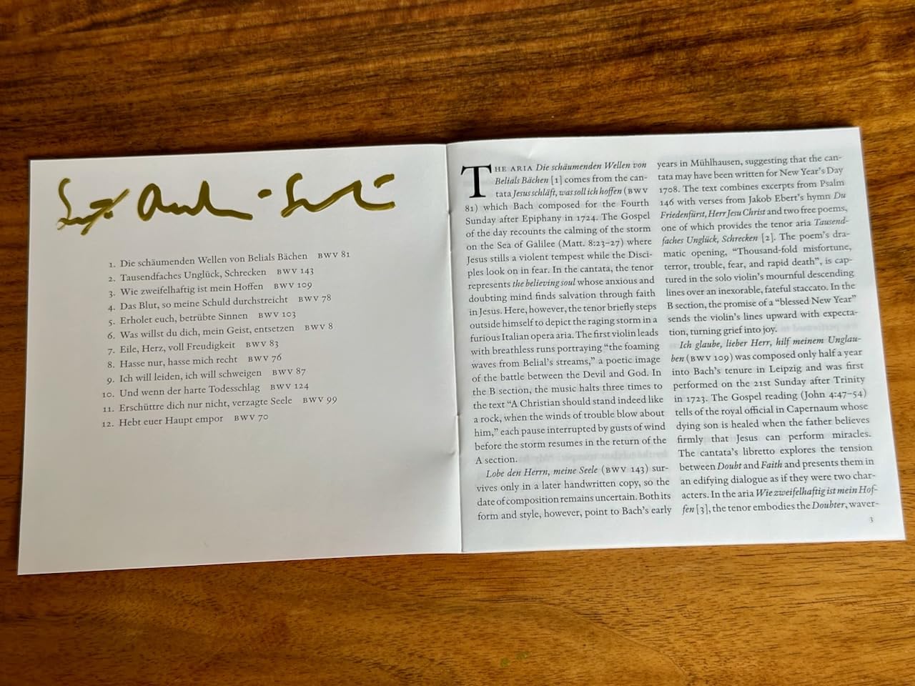 Bach: Tenor Arias Vol. 1+2 – Bundle – Autographed Edition Signed by the Artist