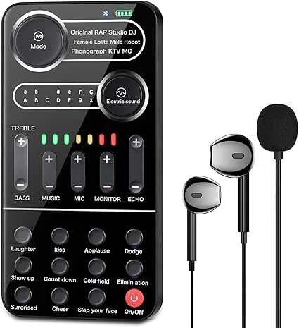 Amazon Com Live Sound Card Alpowl Voice Changer With Mini Microphone Earphone Handheld Microphone Voice Changer Sound Effects Machine For Ps4 Xbox Switch Computer Laptop Android Iphone Or All Smartphone Musical Instruments