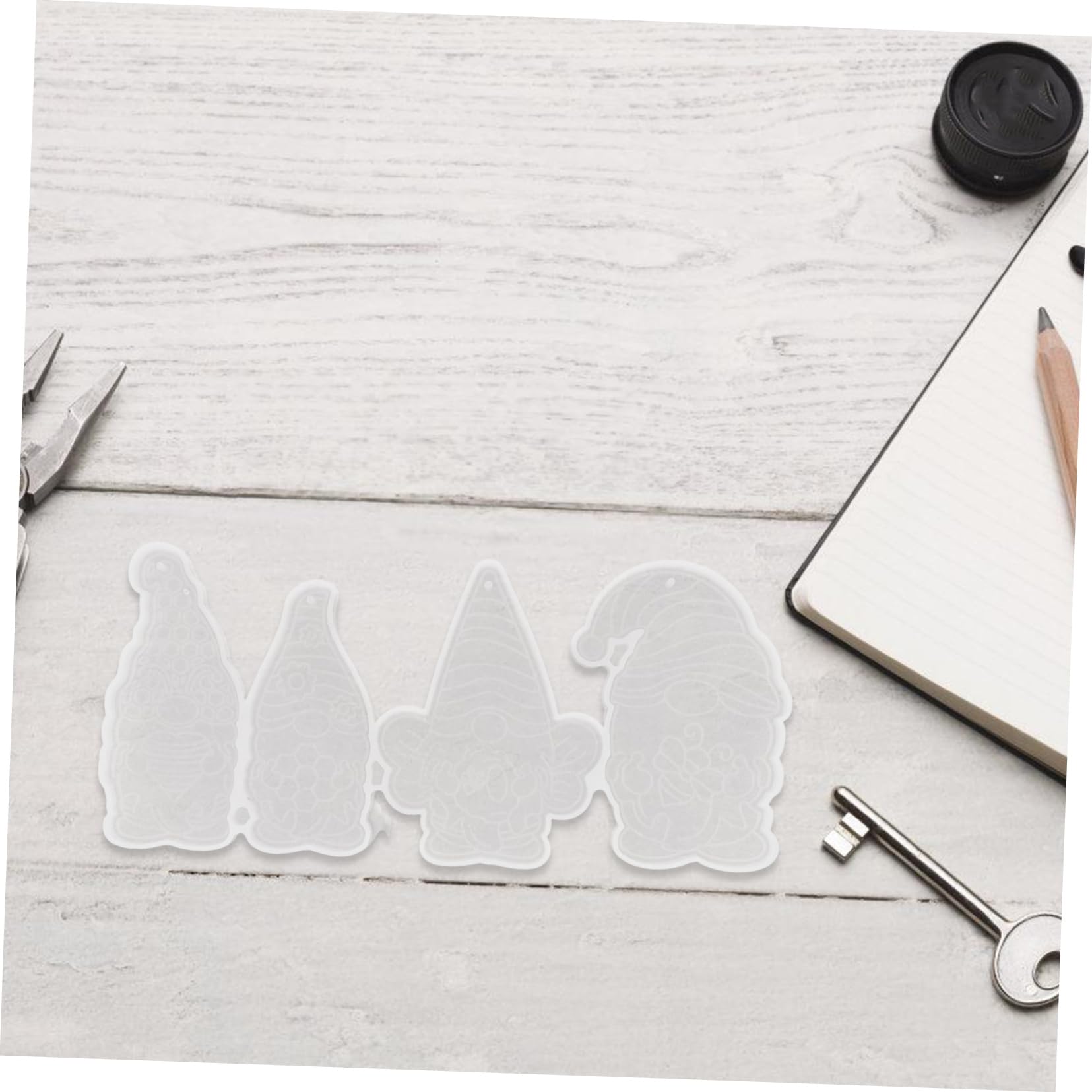 5 Set Stampo Per Portachiavi Forma in Silicone Per Creazioni Fai Da Te Facile Da Usare Adatto Principianti Professionisti 2 Pezzi * 5