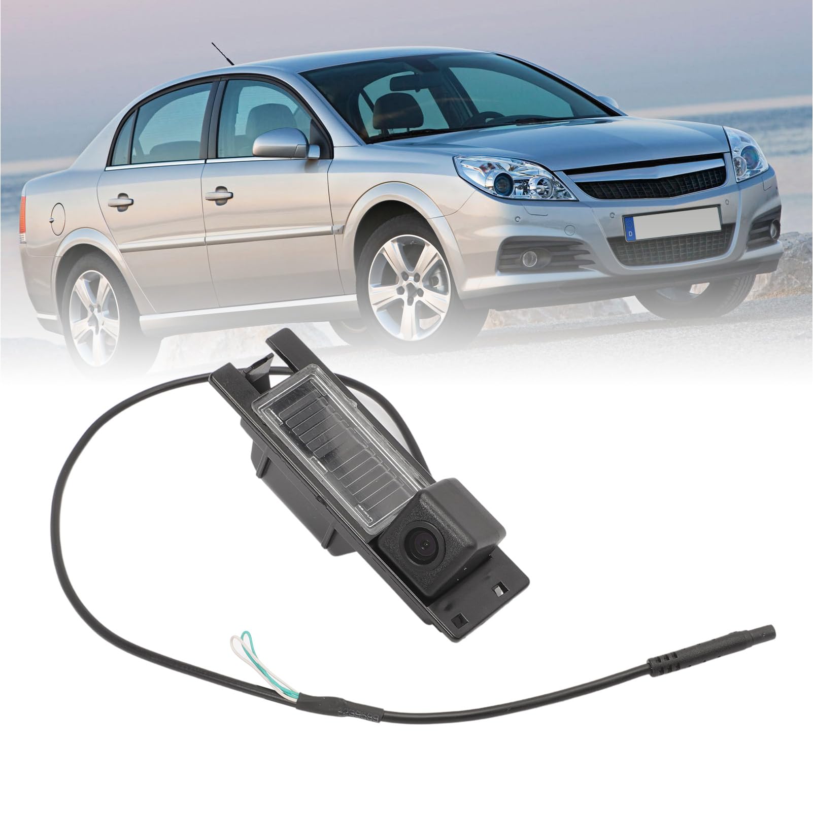Rückfahrkamera AHD 720P für Opel Astra H/Zafira B/Corsa D/Vectra C/Insignia, 170 Grad Betrachtungswinkel Kennzeichenbeleuchtung Rückfahrkamera Bedienungsanleitung enthalten