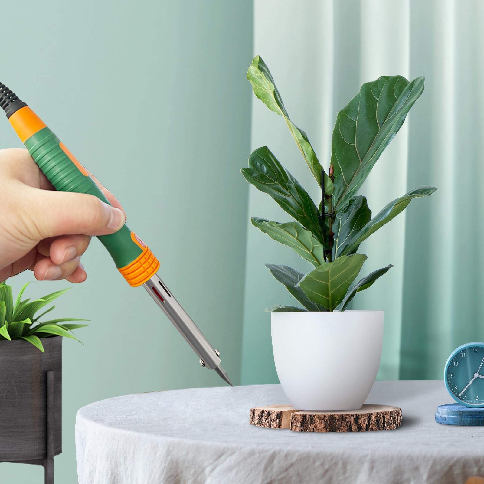 Macetas de plástico para plantas, perforadoras pequeñas para uso doméstico, perforación de macetas, añade agujeros de drenaje a la maceta, soldador, herramientas de plantación para plantas de jardín