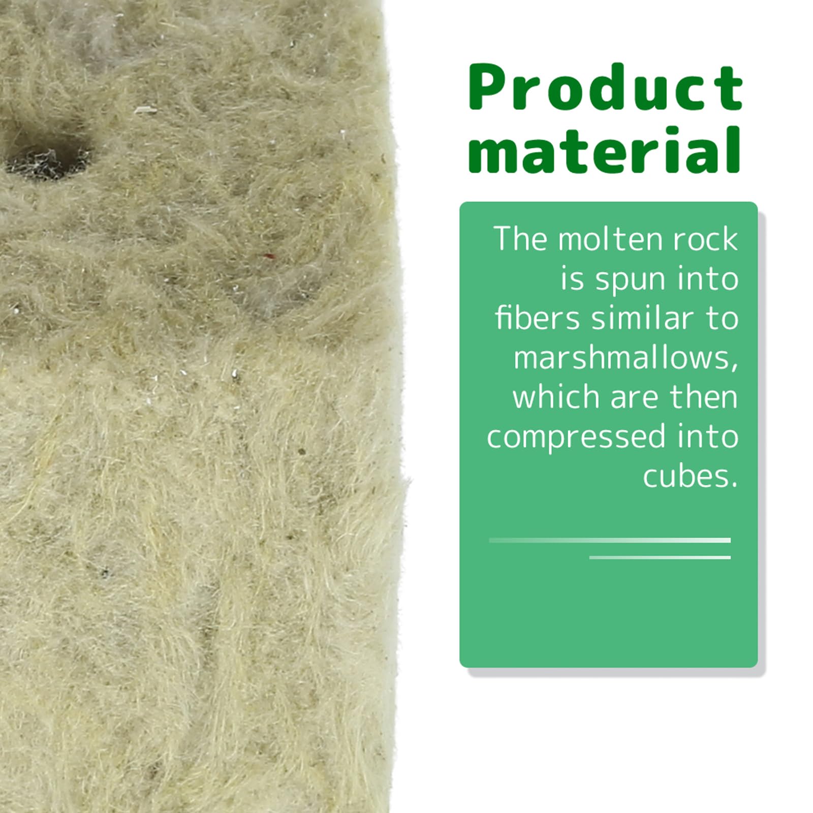 50 Cubi Di Lana Di Roccia Per Coltivazione Idroponica - Spine Radicazione Per Semina E Talee, Promuove Crescita Piante - Foto 2