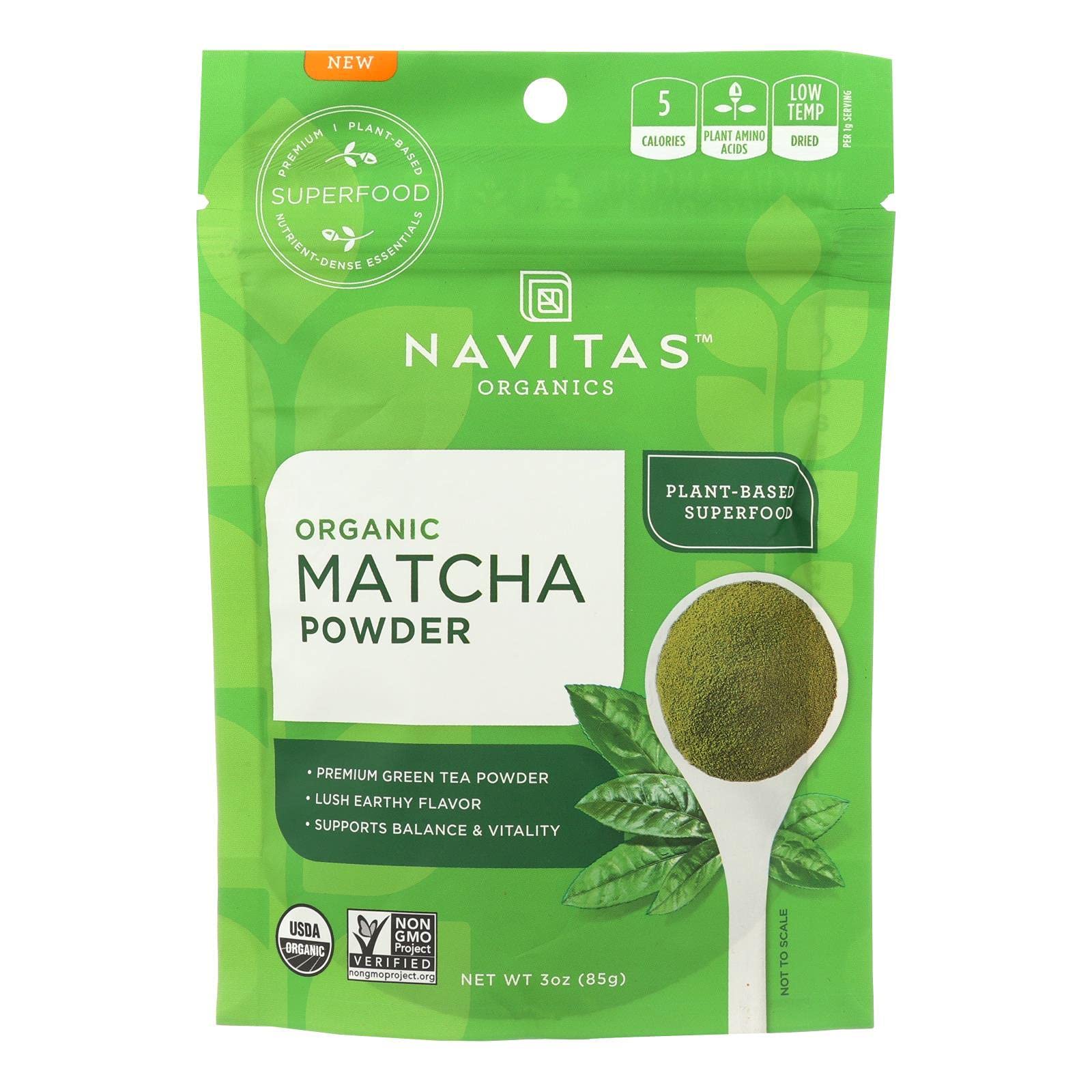 NAVITAS Naturals Matcha Powder OG2 Pack of - 6 Size - 3 OZ Supplements Supplements Specialty 9