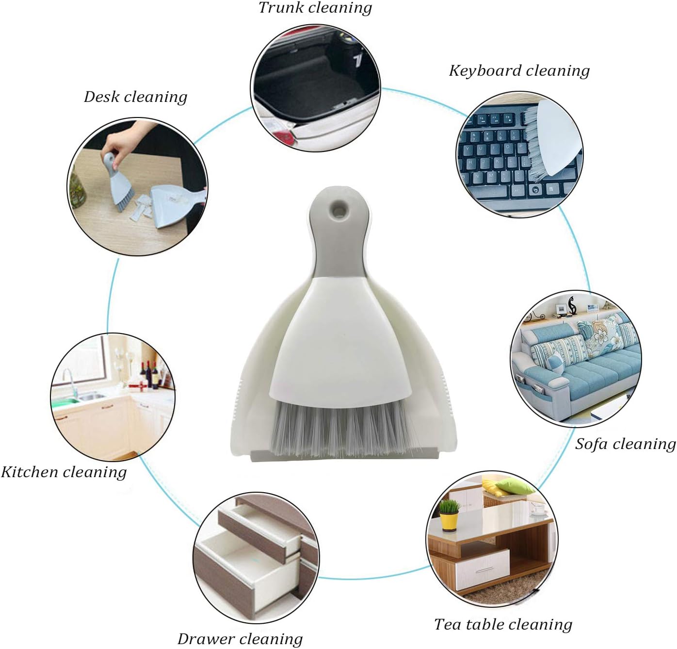 Dust pan Broom Brush Dustpan - Dustpan and Brush Set,Mini dust Pans with Brush,Dust Pan and Brush Set for Table, Desk, Key Board, Cat, Dog and Other Pets, Dust Pan Brush Nesting Tiny Cleaning Broom
