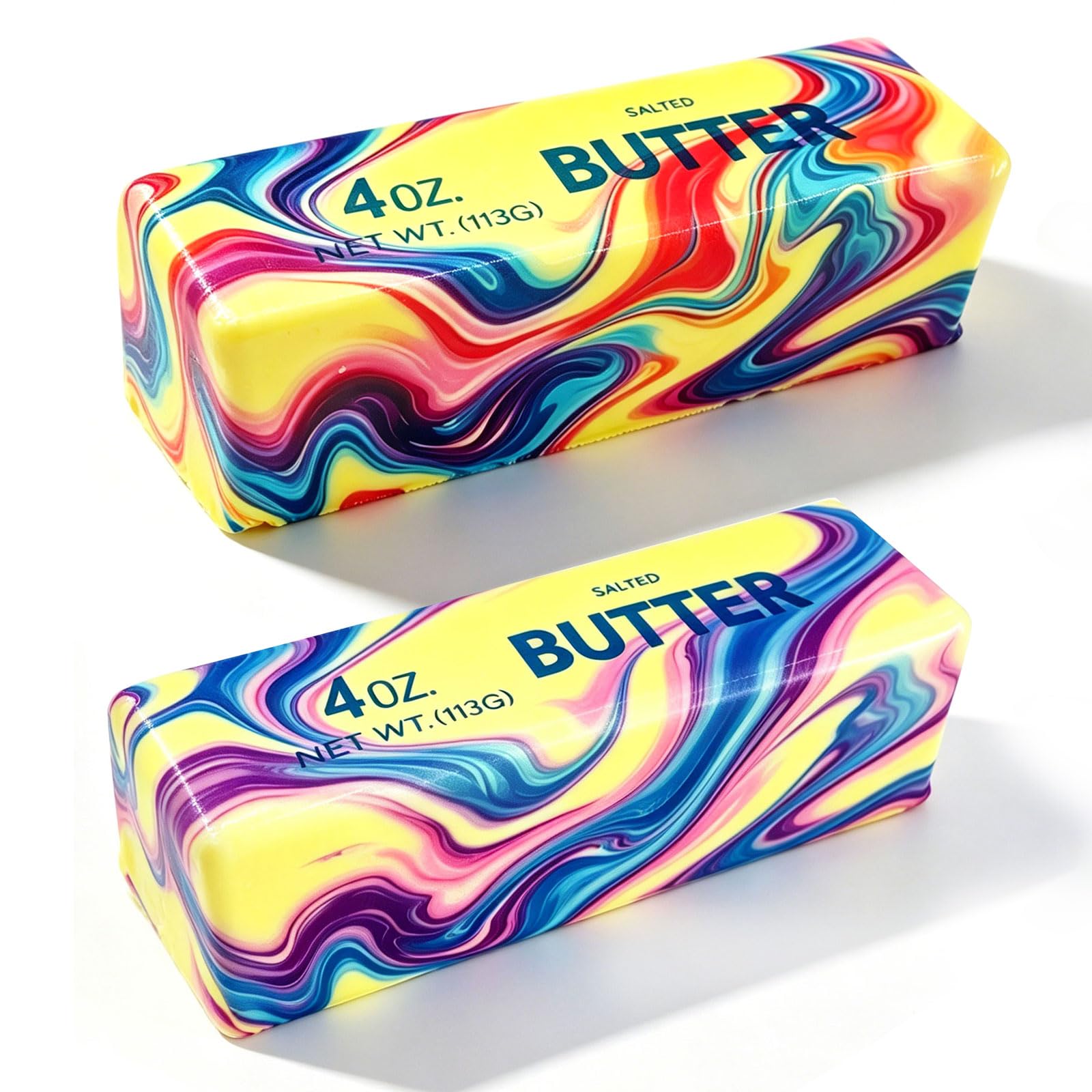 Photo 1 of 2 Packs Slow Rising Butter Squishy, Squishies Butter Squeeze Toys Pack Sensory Stress Relief Soft & Stretchy Fidget Toy for Party Favors Squishy Butter