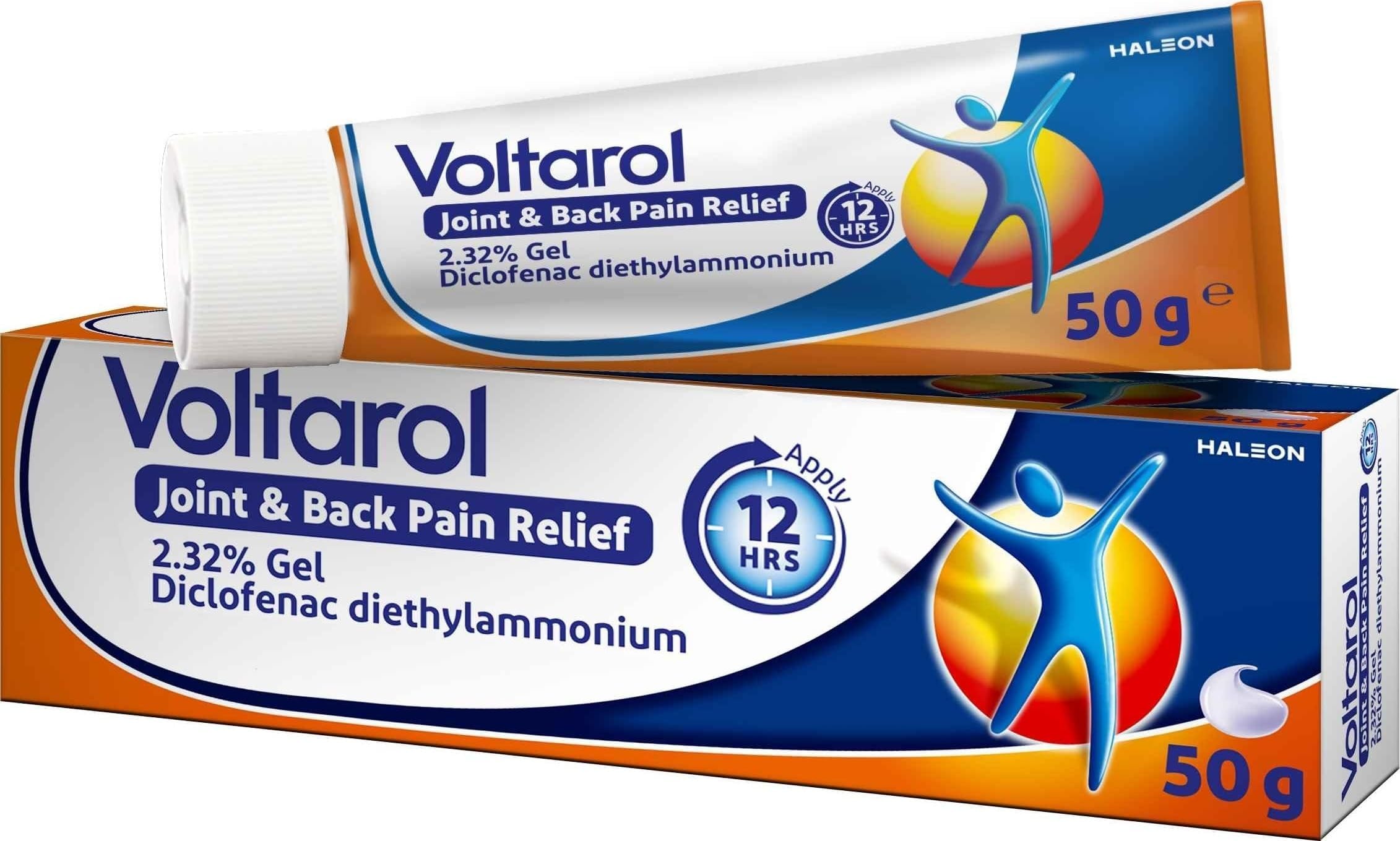 Joint & Back Pain Relief 2.32% Gel, Max Strength Diclofenac Anti Inflammatory Pain Relief for Muscles & Joints, 50 g