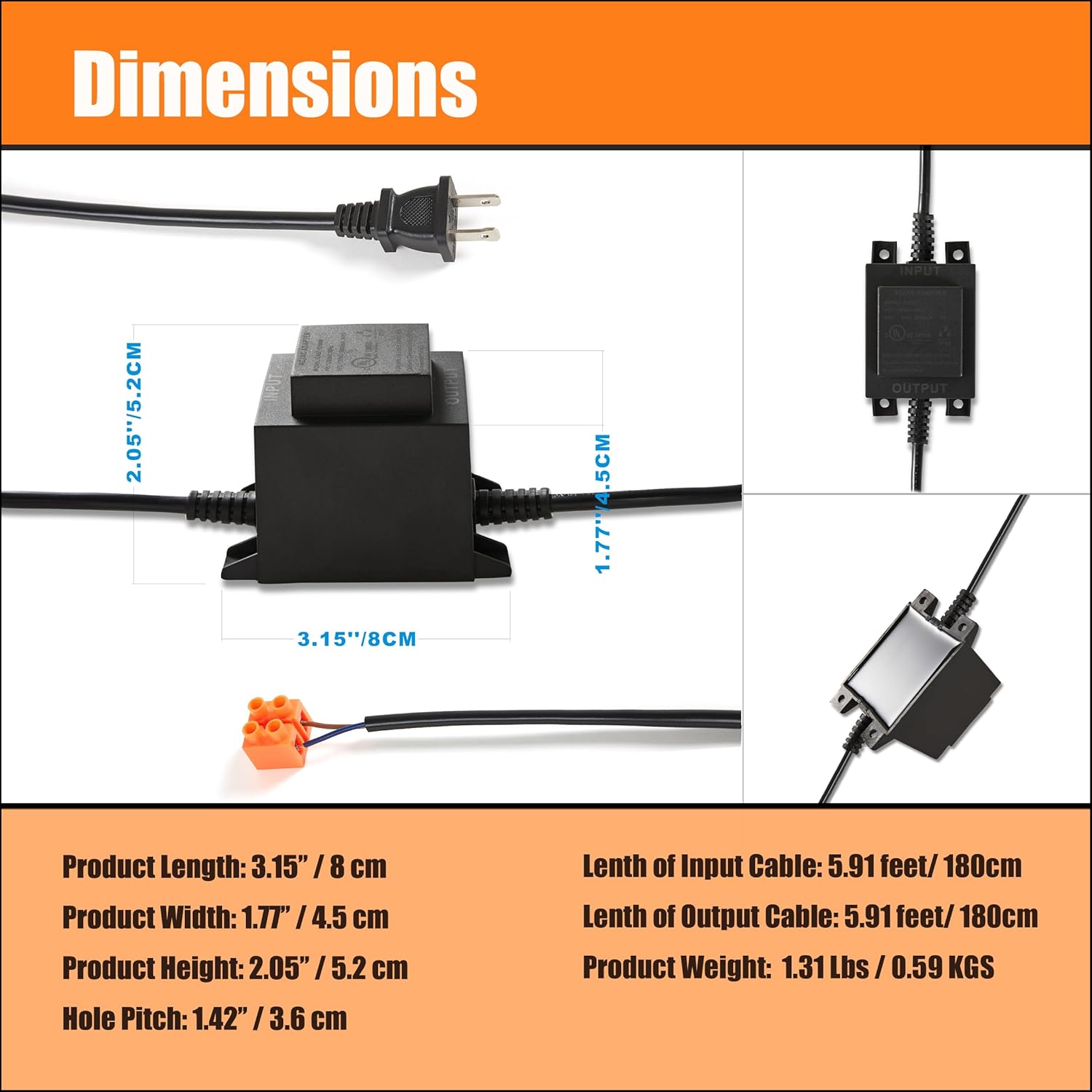 Outdoor Landscape Transformer UL Listed 110/120V to AC 12V/2.08A, 25W Waterproof Power Supply Converter for LED Spotlight, Pathway Light,Outdoor Landscape Lighting,Swimming Pool Light