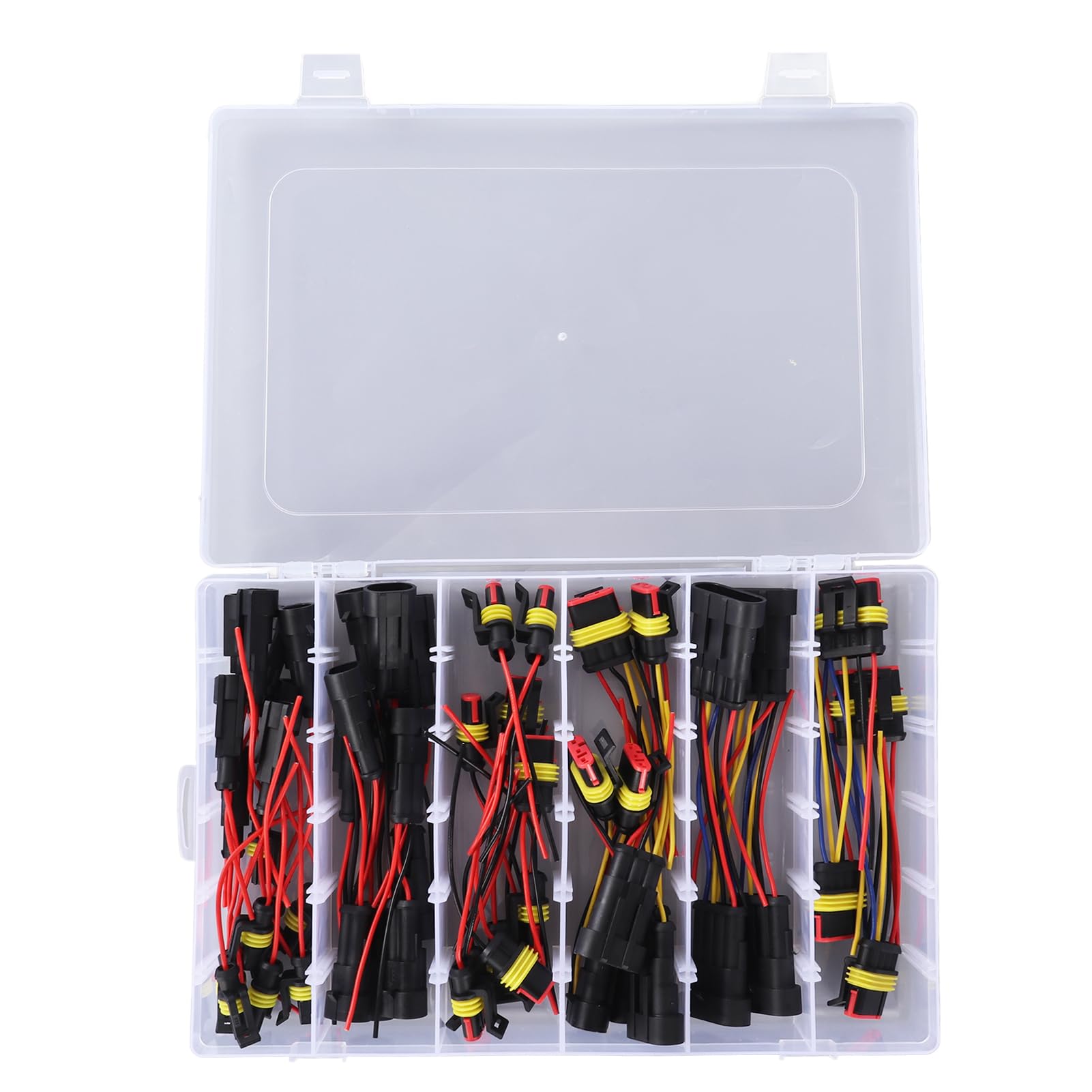 Tyenaza 26 Kits 16AWG-Drahtverbinder, 1/2/3/4-Pin-Weg, Wasserdichter Kabelverbinder, Schnelltrenn-Kfz-Elektroverbinder Für Auto, LKW, Boot