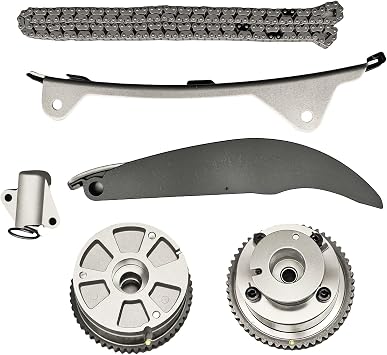 243212E010 24350-2E700 Timing Chain Kit w/CVVT Gear Sprockets Compatible with 2017-2021 Hyundai Elantra Kona Veloster 2017-2022 Kia Forte/Forte 5 2.0L