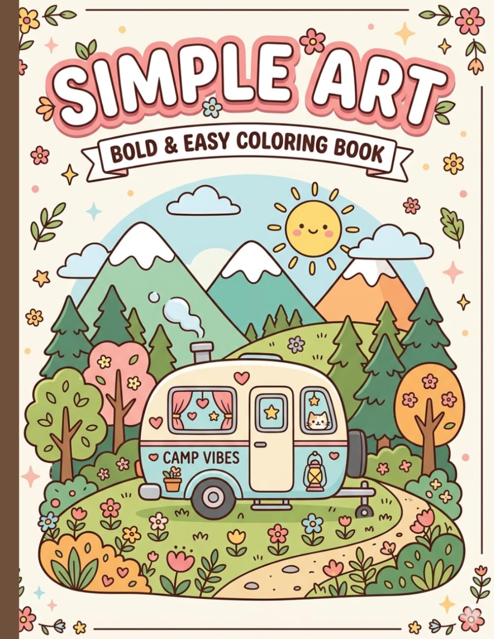Cozy, Cute & Stress-Free Coloring Pages for Beginners and Teens