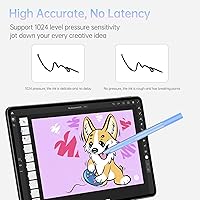 Vista 6 de Lápiz para Surface Pro 11, con 2500 horas de trabajo, 1024 niveles de presión, borrador y clic derecho, rechazo de palma para Surface Pro