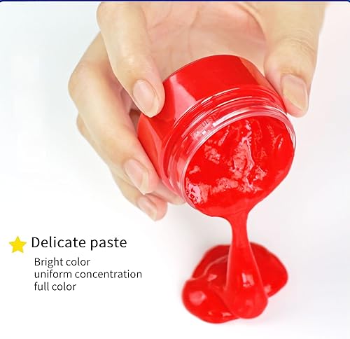 Miniatura 9 de DGAGA Pasta de tiza de 1.76 onzas x 15 colores para plantillas, pasta de serigrafía para manualidades, kit de pintura para manualidades, suministros