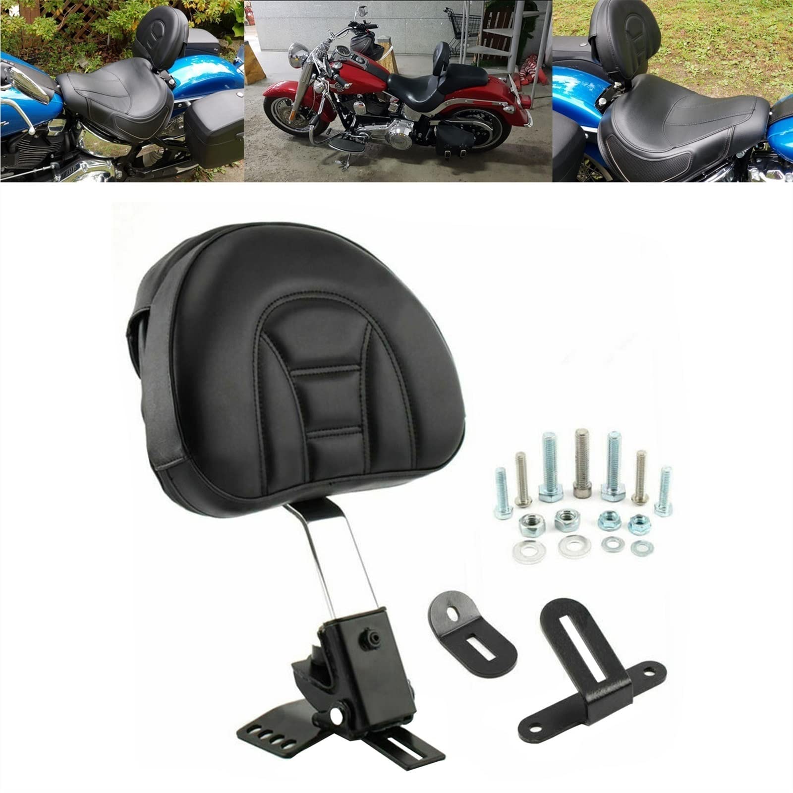 NINOMA Moto Schienale Staccabile Posteriore Sissy Bar Pad di Ricambio per Harley per Heritage Softail 2007-2019 Coda gobba
